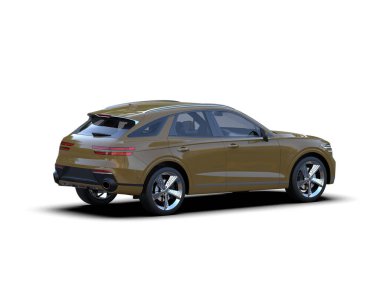 modern lüks araba kırpma yolu ile beyaz arka planda izole