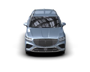 Beyaz arka planda 3 boyutlu araç izole edilmiş.