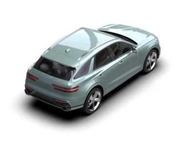 araba beyaz arkaplanda izole edildi