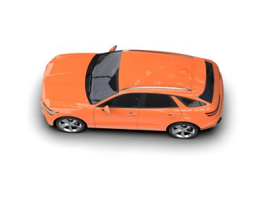 araba beyaz arkaplanda izole edildi