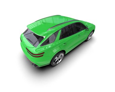 modern yeşil şehir arabası