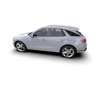 modern araba beyaz üzerine