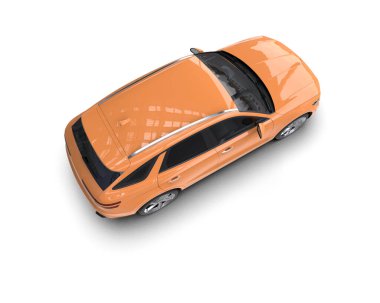 Jenerik bir arabanın 3 boyutlu çizimi