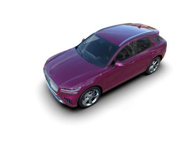 beyaz arkaplanda modern araba