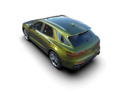 modern şehir yeşili araba