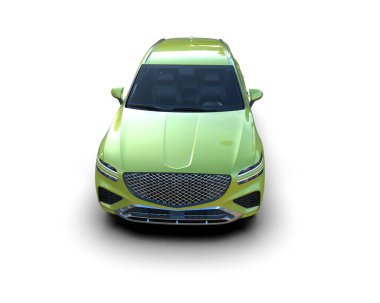 Modern araba arka planda izole edilmiş. 3d görüntüleme - kırpma yolu ile illüstrasyon