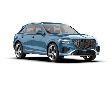 beyaz arkaplanda modern araba.