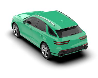 modern yeşil spor araba - arka plan