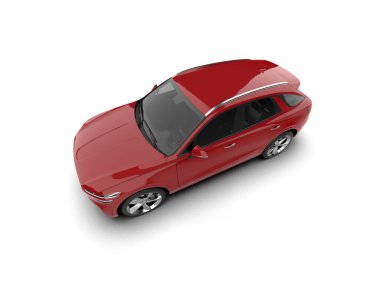 modern araba - 3D illüstrasyon