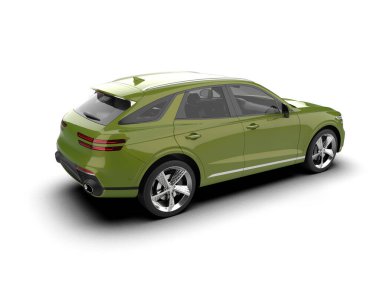 modern lüks araba beyaz arka planda izole edilmiş