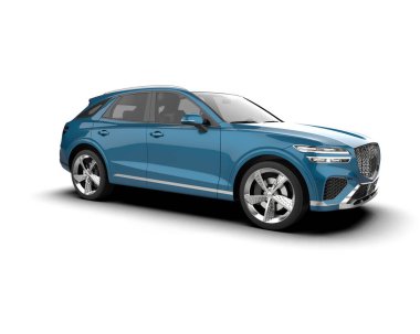 Stüdyo ortamında yepyeni, lüks konsept bir arabanın 3 boyutlu çizimi