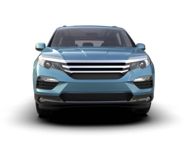 modern araba, kırpma yolu ve gölgesi olan beyaz bir arkaplanda izole edilmiş.