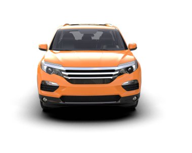 turuncu modern aile cipi beyaz arka planda kopya alanı ile izole edildi.