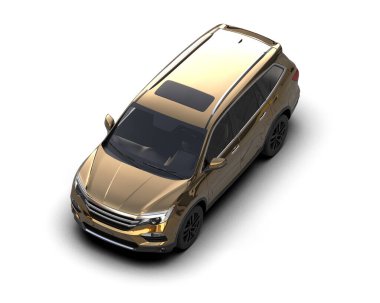 Araba beyaz zemin üzerine