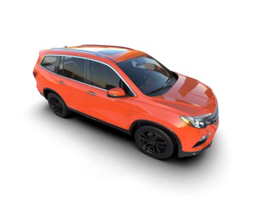 Beyaz arka planda izole edilmiş modern şehir geçidi. 3d oluşturma