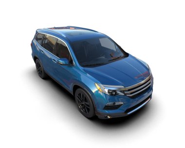 Beyaz arka planda modern cip arabası. 3d illüstrasyon.