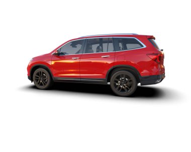 Beyaz arka plan üzerinde SUV