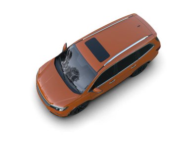 modern araba beyaz arkaplanda izole edildi