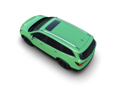 modern araba kırpma yolu ile beyaz arkaplanda izole