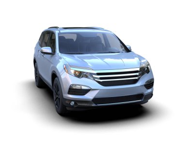 Araba beyaz arka planda izole edilmiş. 3d oluşturma