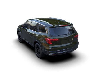 modern araba beyaz arka planda izole edildi. 3 boyutlu görüntüleme