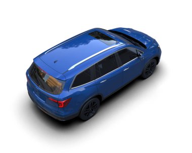 mavi eğimli mavi SUv