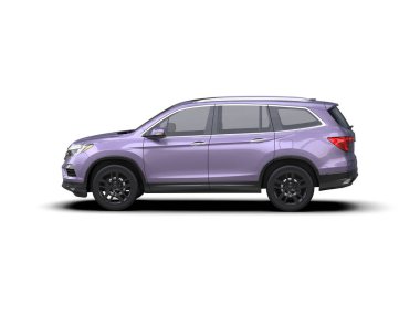 modern SUV arabası - ön, yan görünüm