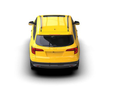 Sarı şehir taksisi - arka manzara