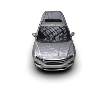 Siyah arka planda modern şehir arabası. 3d oluşturma