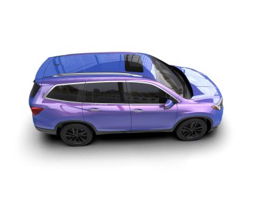 Modern araba arka planda izole edilmiş. 3d oluşturma