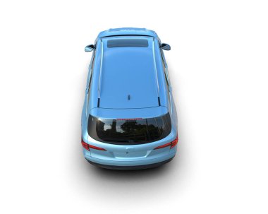 Mavi arka planda bir araba. araba.