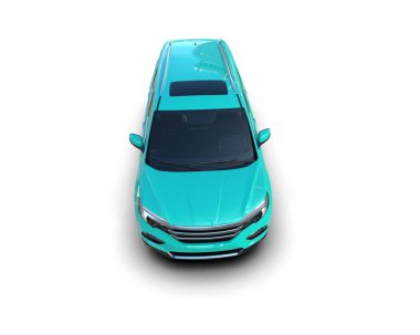 Modern şehir arabası beyazdan izole edilmiş. 3d oluşturma