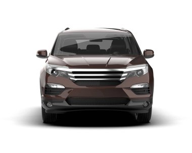 Beyaz arka planda modern lüks şehir cipi. 3d oluşturma