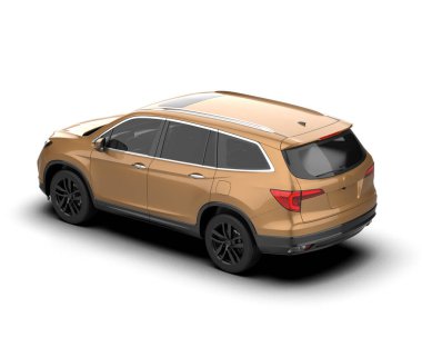 Beyaz arka planda lüks bir cipin 3 boyutlu canlandırması.