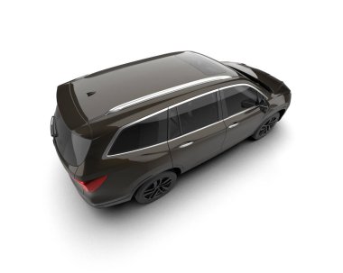 Siyah araba beyaz arkaplanda izole edildi