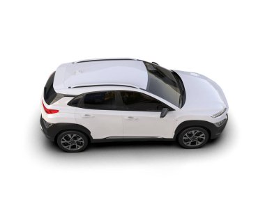 modern beyaz şehir arabası - ön manzara