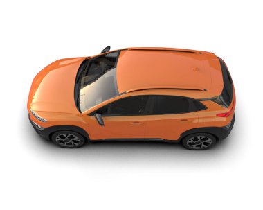 modern elektrikli araba - turuncu