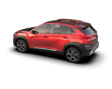 kırmızı modern SUv - ön görünüm