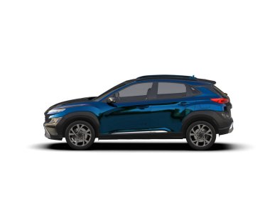 araba beyaz arkaplanda izole edildi