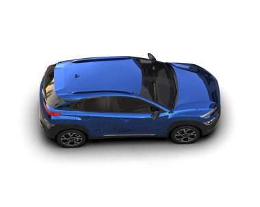 mavi modern araba - arka plan