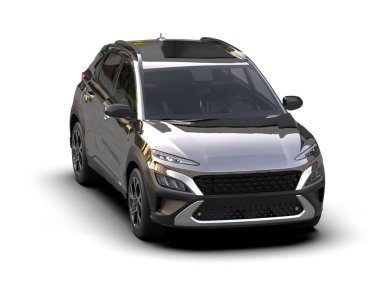 modern SUv kırpma yolu ile beyaz üzerinde izole