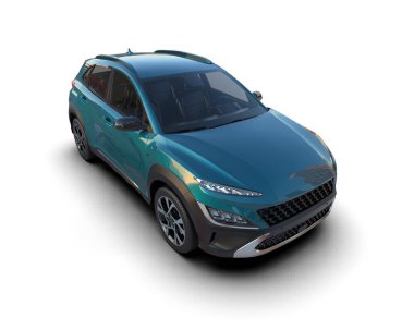 Beyaz arkaplandaki araba.