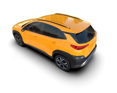 Sarı spor araba - yan görünüm