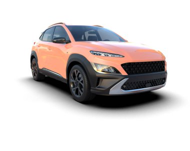 Araba arka planda izole. 3 Boyutlu Hazırlama