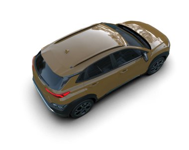 beyaz arka planda modern araba 3 boyutlu çizim - 3 boyutlu resim