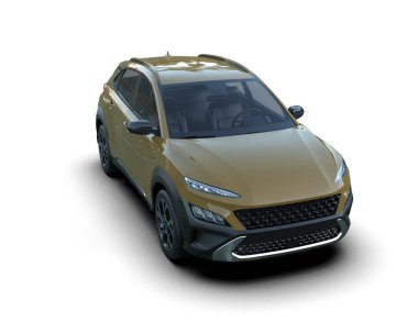 Araba arka planda izole. 3D görüntüleme - illüstrasyon