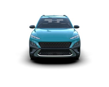 Mavi modern sedan araba.