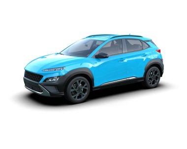 mavi SUV - 3D görüntüleme - illüstrasyon