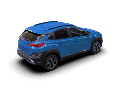 Mavi araba, modern cip. 3d oluşturma