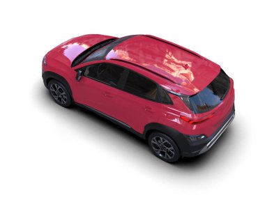 araba beyaz arkaplanda izole edildi